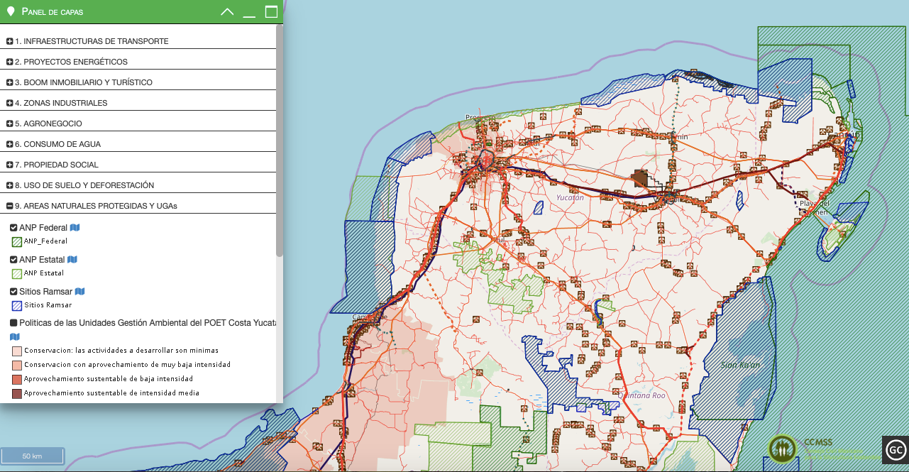 Presentan Geovisualizador de mega proyectos en la Península de Yucatán