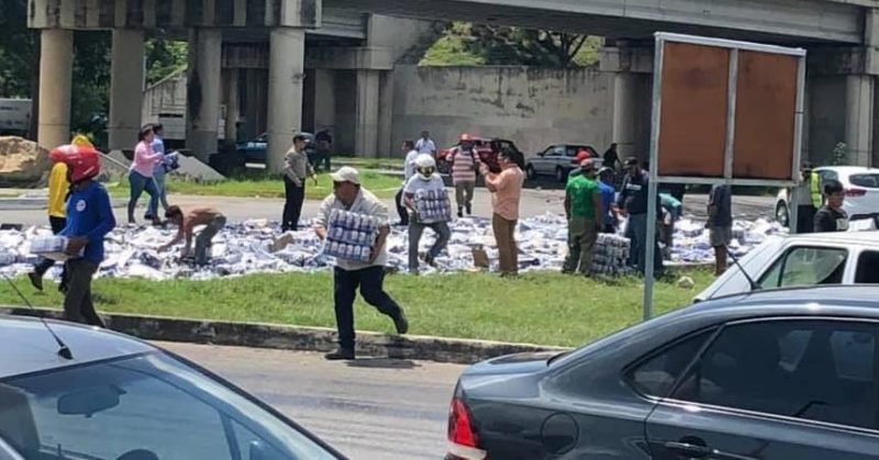 Rapiñan miles de latas de cerveza en la entrada de Ciudad Caucel