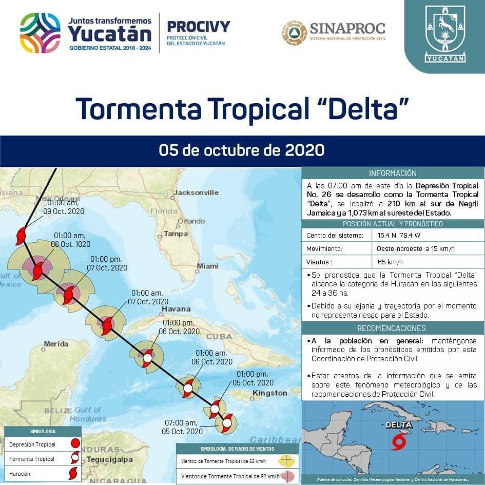 Delta podría fortalecerse a huracán mayor en las próximas horas