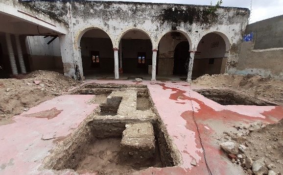 INAH halla vestigios arqueológicos en el Casino de Progreso.