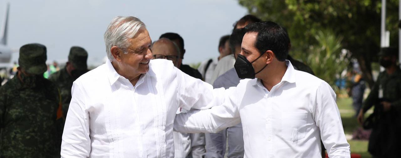 Vila Dosal y López Obrador dan seguimiento al proyecto del Tren Maya en Yucatán