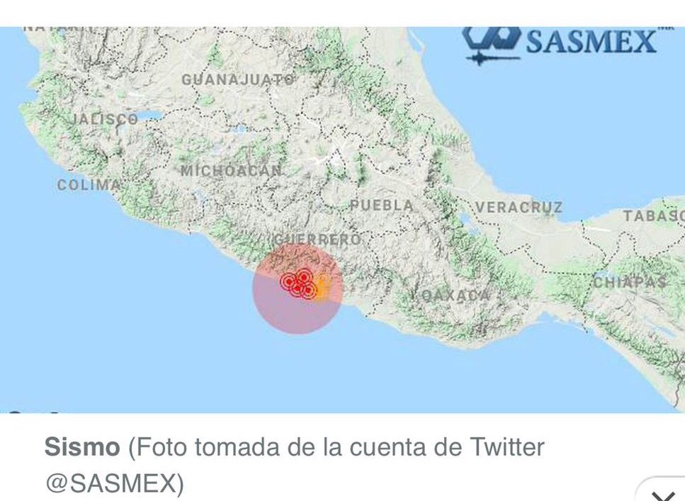Sismo 7.1 ‘sacude’ el centro del país