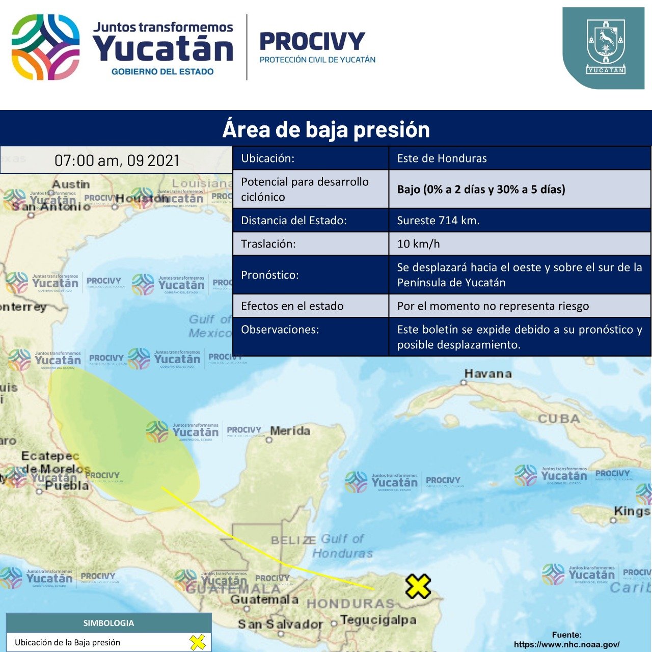 Lluvias, de fuertes a intensas, este fin de semana en Yucatán