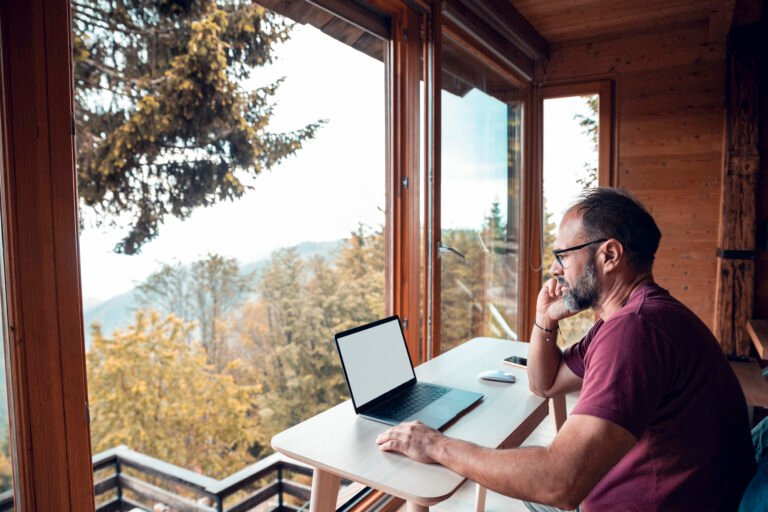 Man working from home