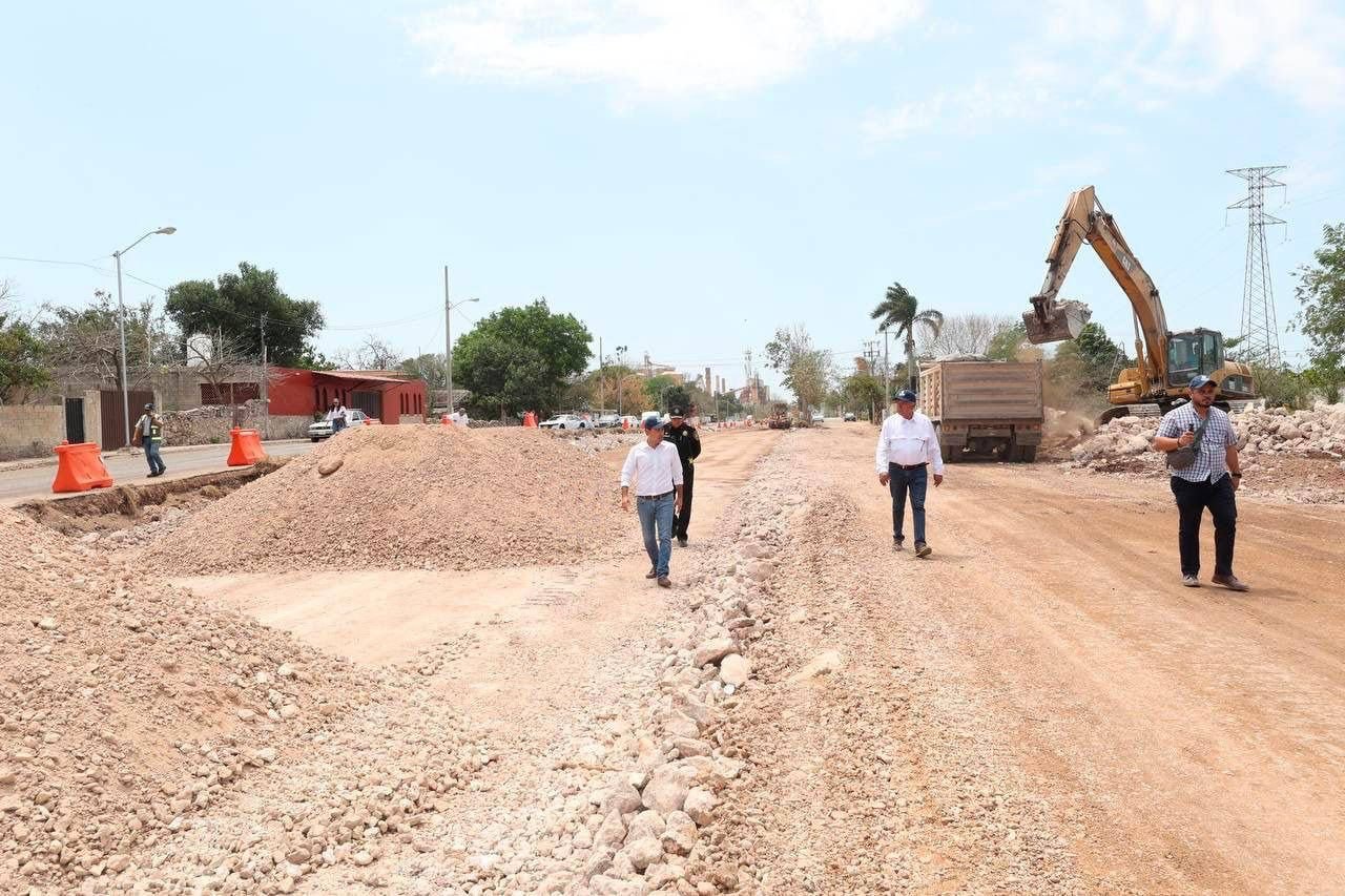 Supervisa el Gobernador los trabajos del corredor Mérida-Centro-Umán del Ie-Tram