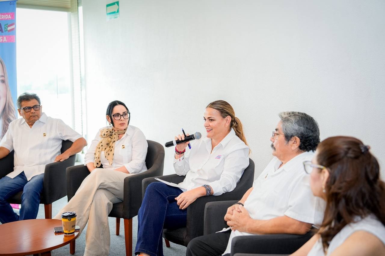 Cecilia Patrón presenta plan “Una sola Mérida” ante profesionales