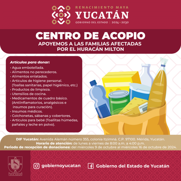 1. CENTRO DE ACOPIO SISTEMA DIF YUCATÁN
