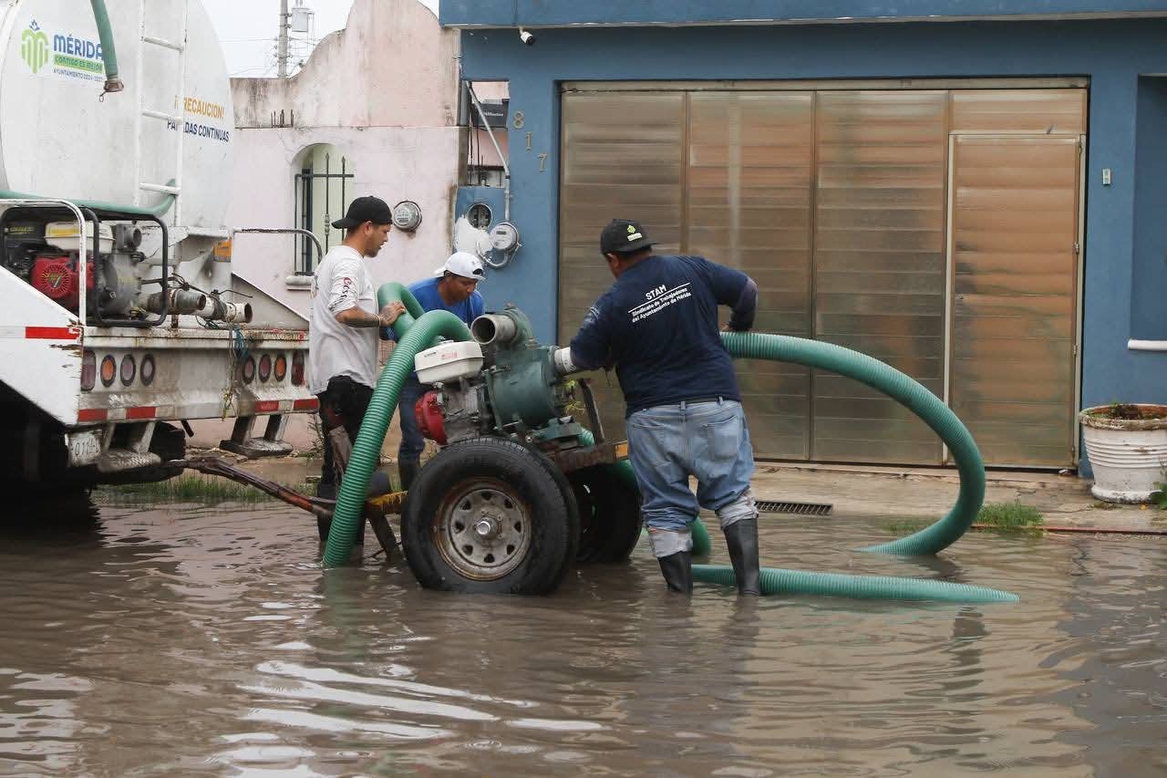 Prevención del Ayuntamiento de Mérida disminuye efectos de las lluvias.
