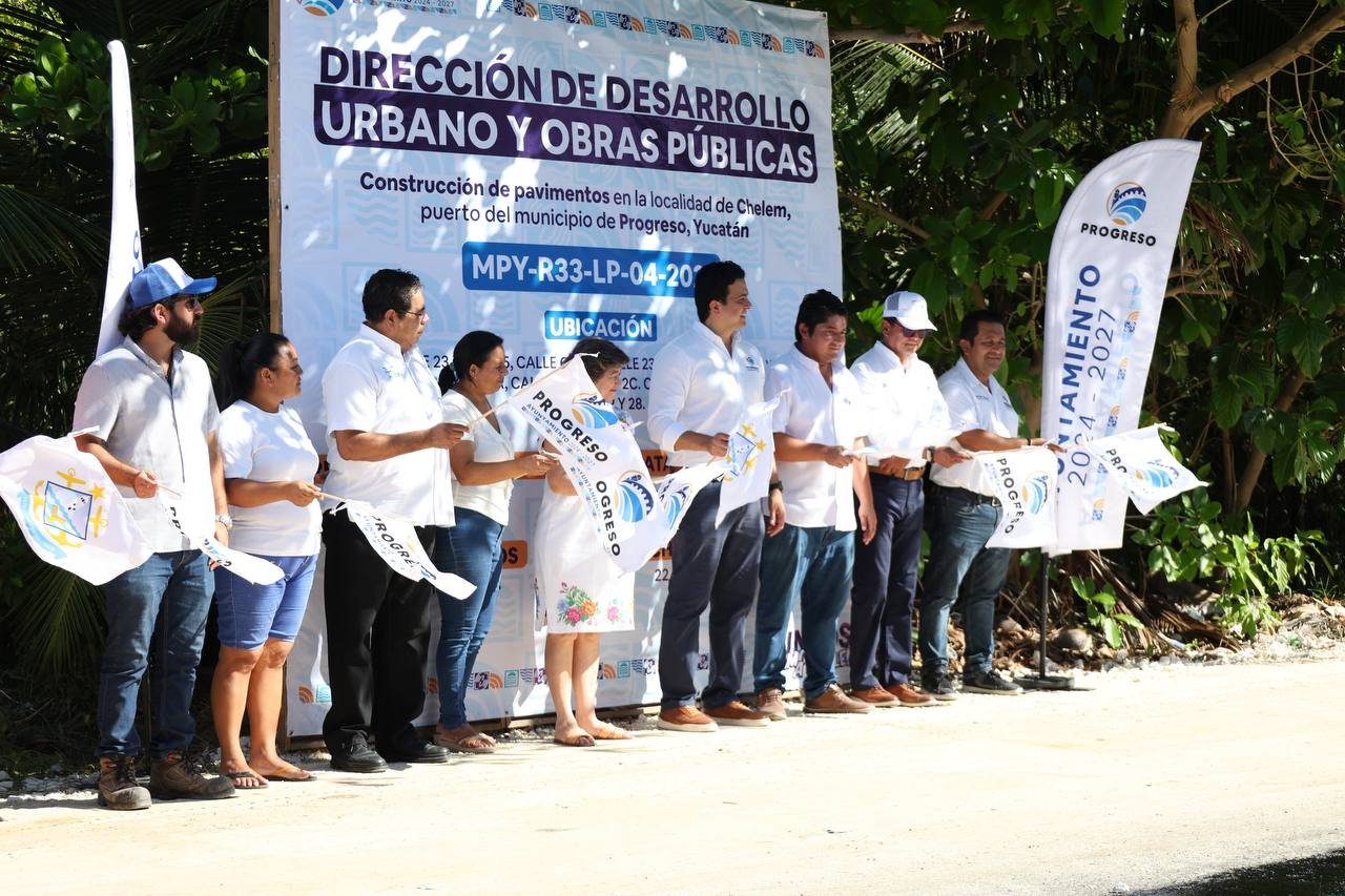 Erik Rihani transforma Chelem con nuevas calles pavimentadas