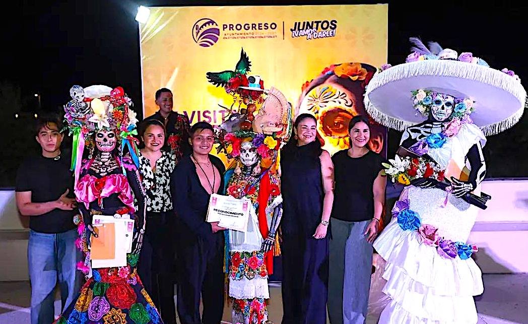 Tradición y creatividad brillan en el Concurso de Catrinas 2025 en Progreso