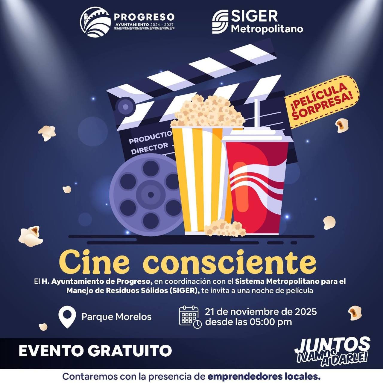Erik Rihani impulsa “Cine Consciente” para jóvenes en Progreso