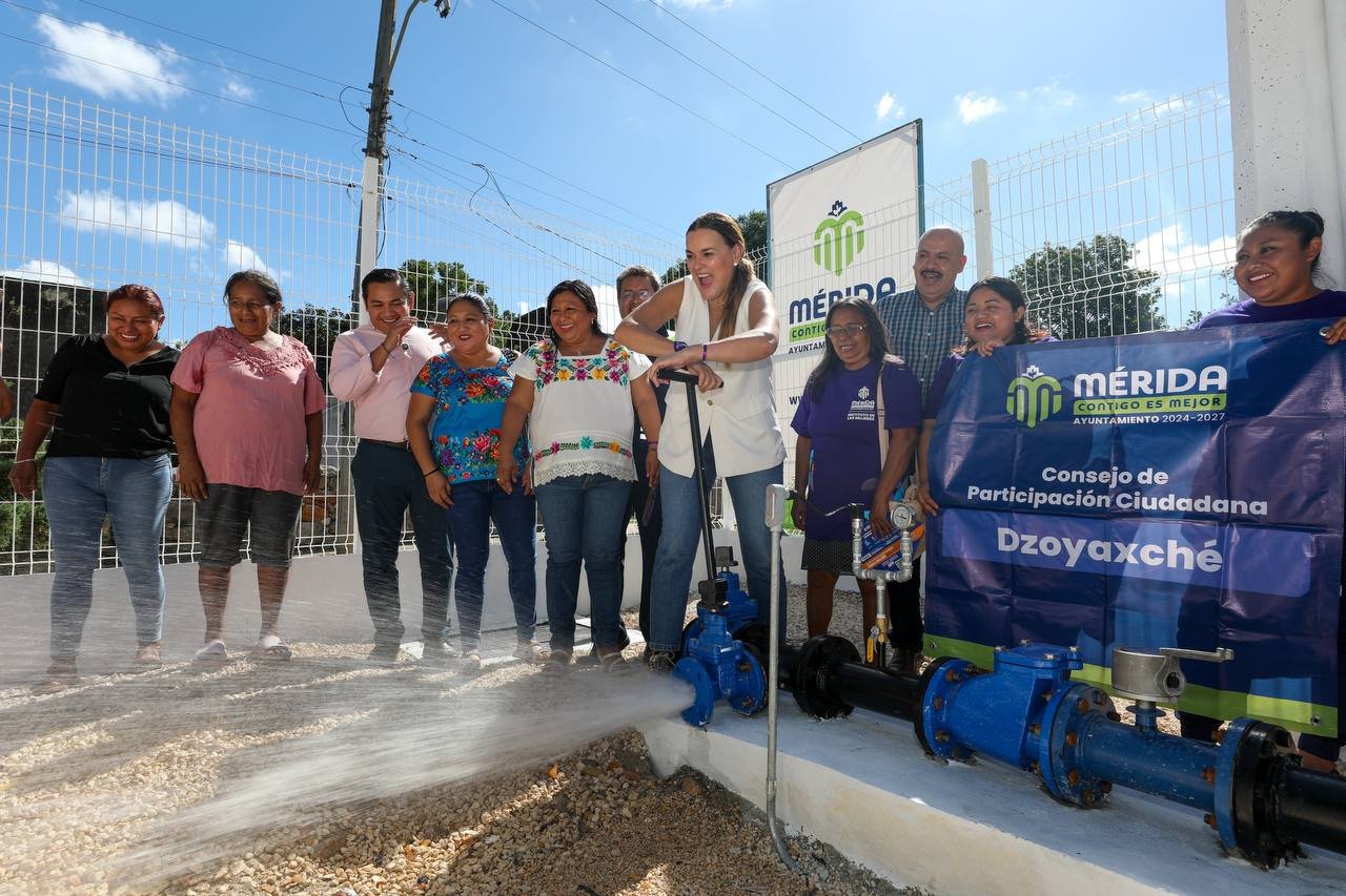 Renovado sistema de agua potable en Dzoyaxché compromiso de Cecilia Patrón