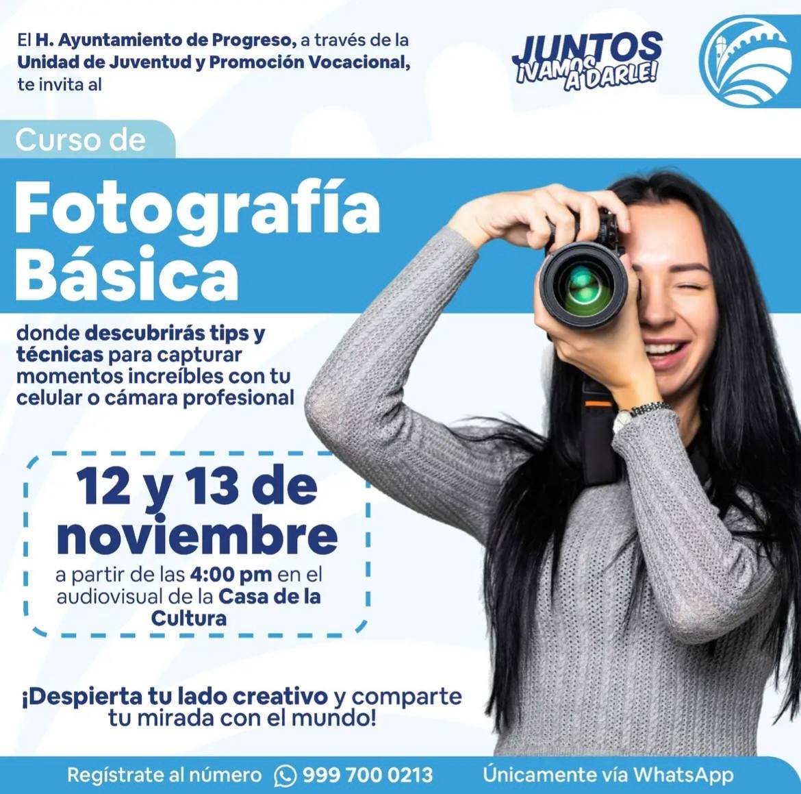 Progreso impulsa talento juvenil con taller de fotografía