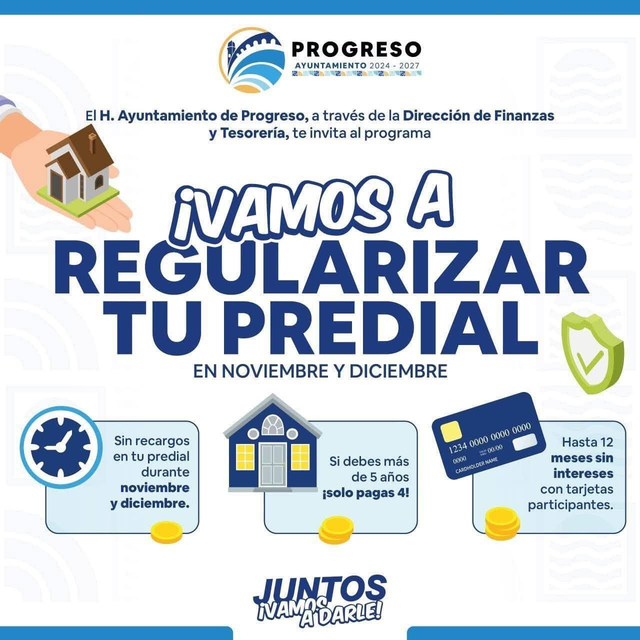 Erik Rihani facilita la regularización del predial con apoyos y promociones