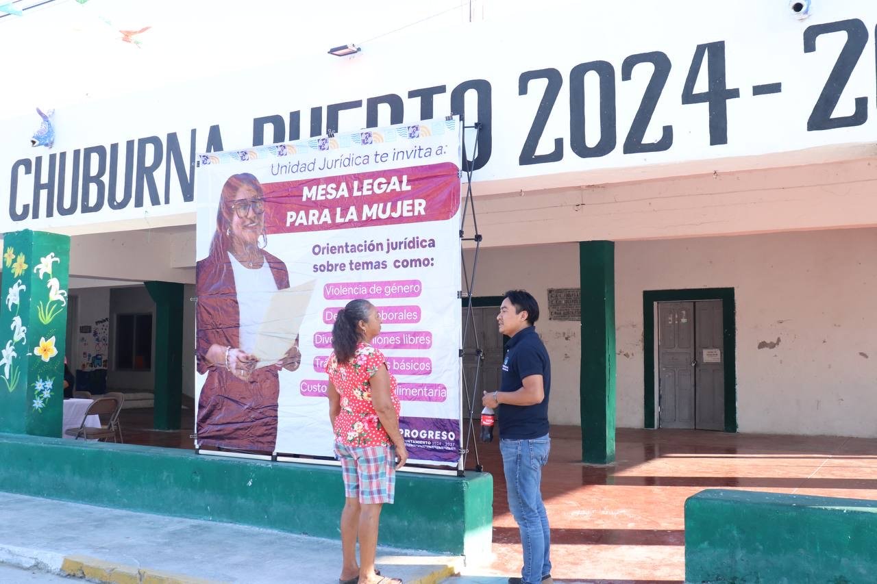 Mesa Legal de la Mujer brinda asesoría jurídica gratuita en Chuburná