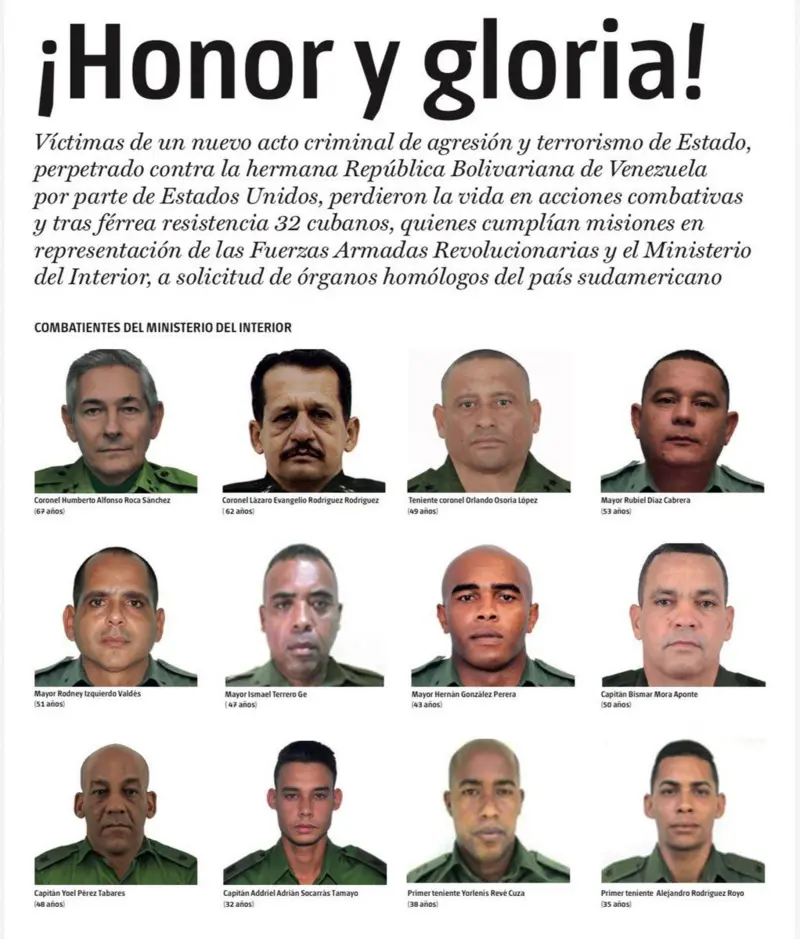 La muerte de 32 cubanos en Venezuela confirma vínculos entre los países