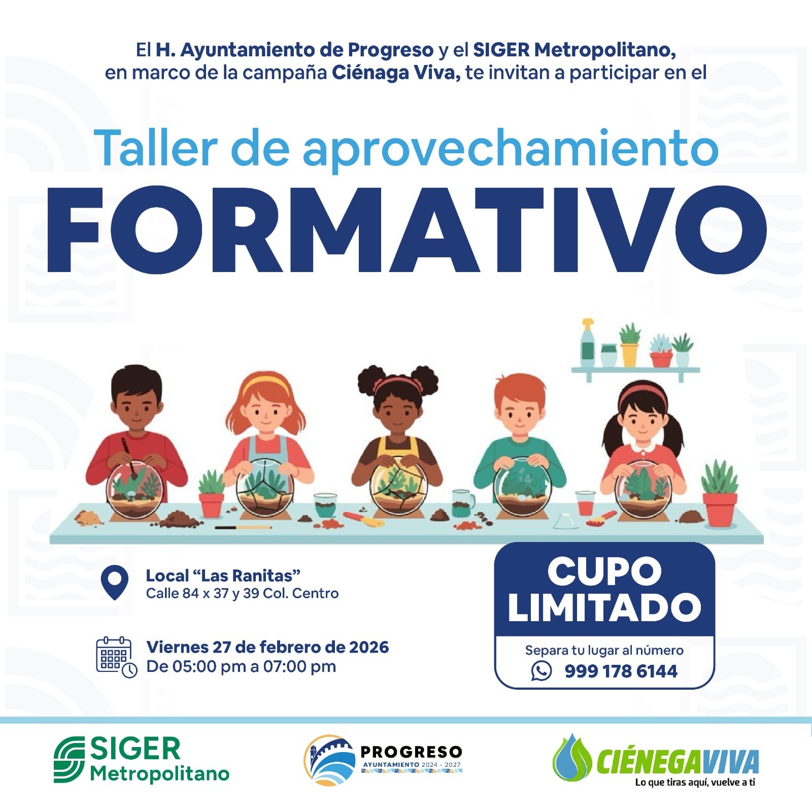 Progreso invita a participar en Ciénaga Viva