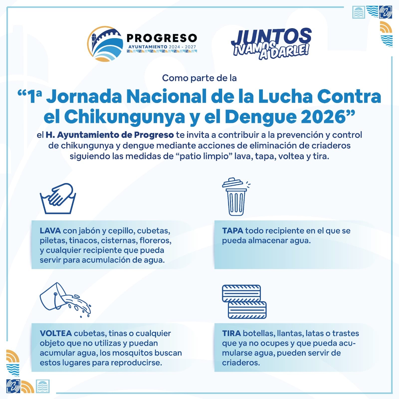 Erik Rihani impulsa acciones contra el dengue y chikungunya en Progreso