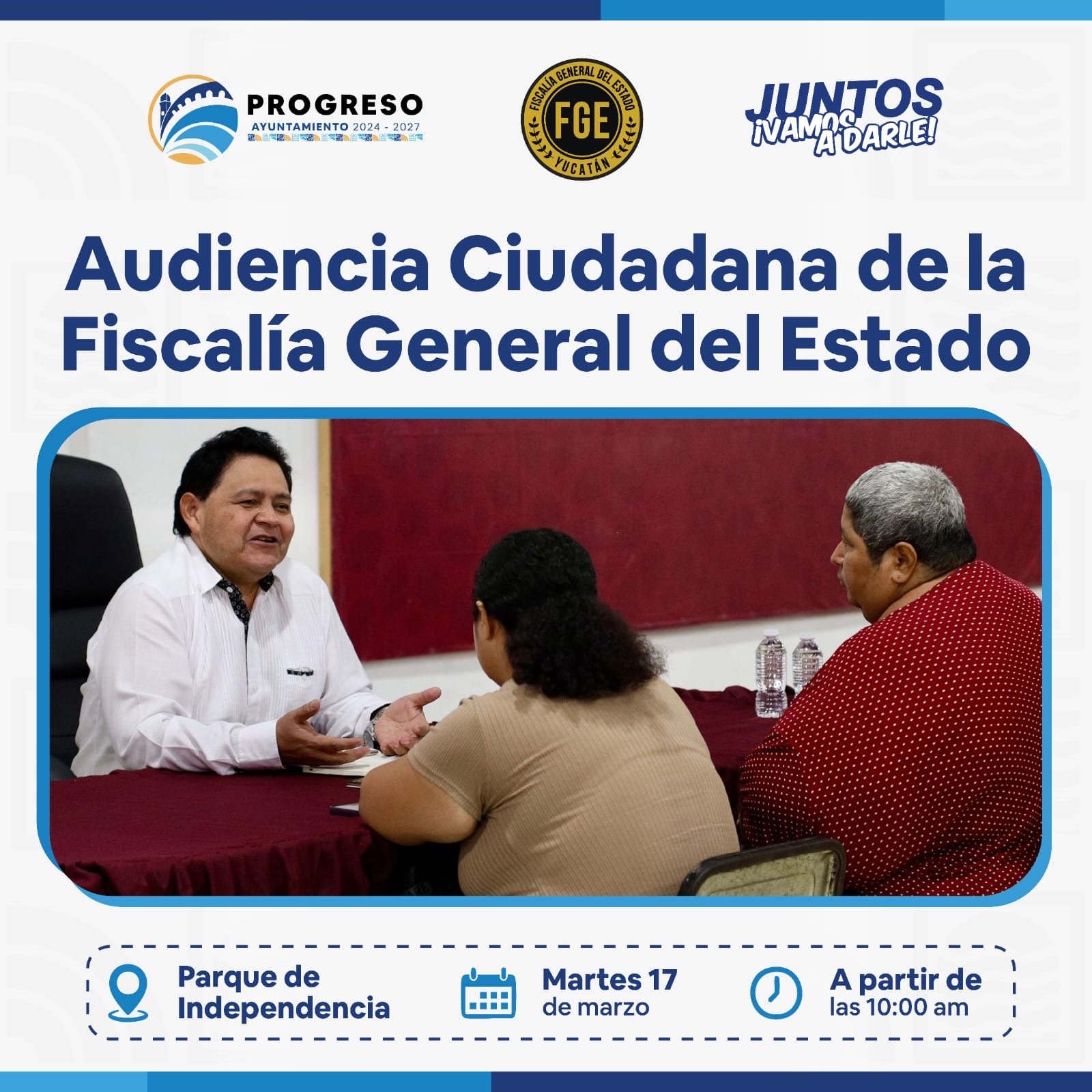 Erik Rihani invita a audiencia ciudadana con la Fiscalía General del Estado