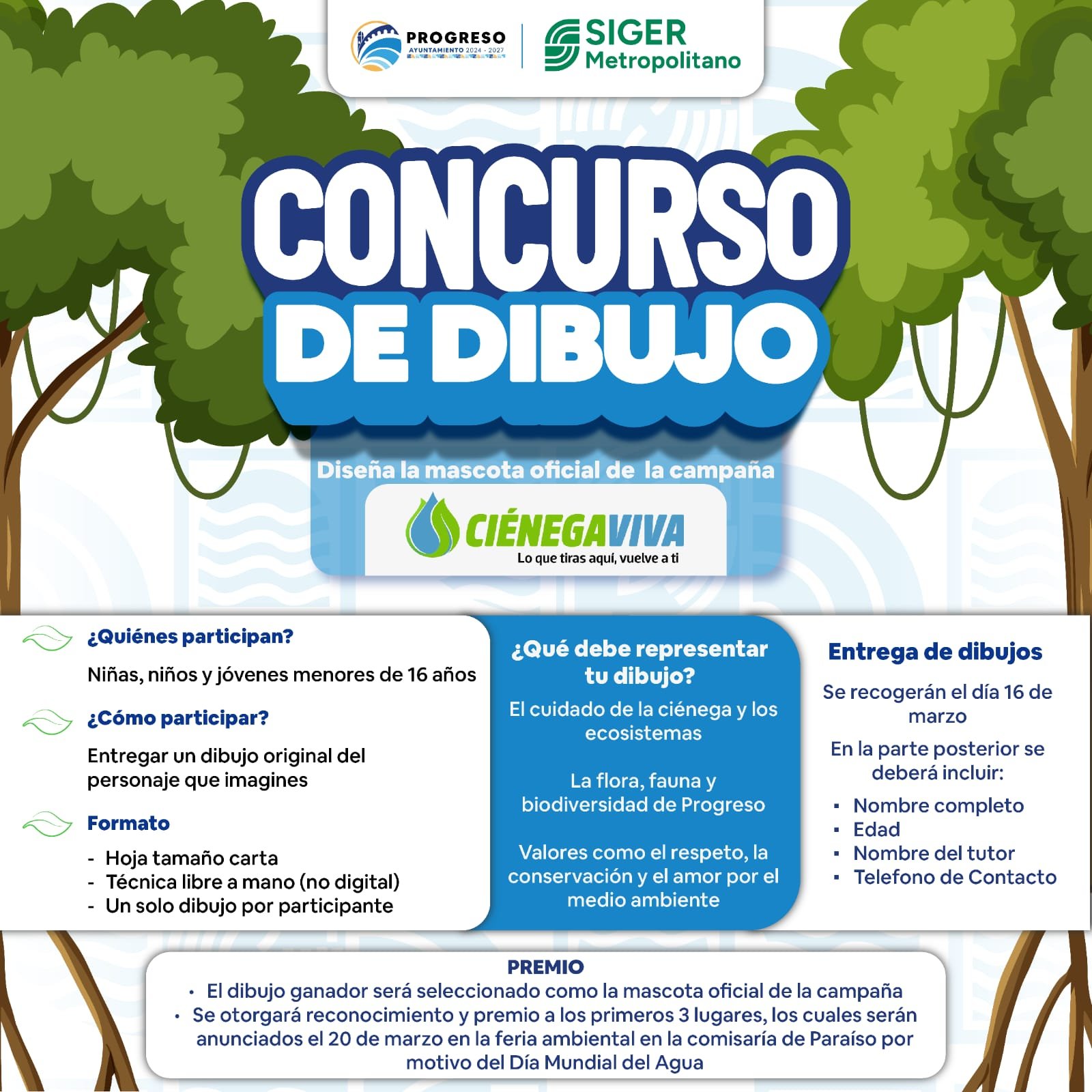 Erik Rihani convoca concurso infantil sobre Ciénega Viva