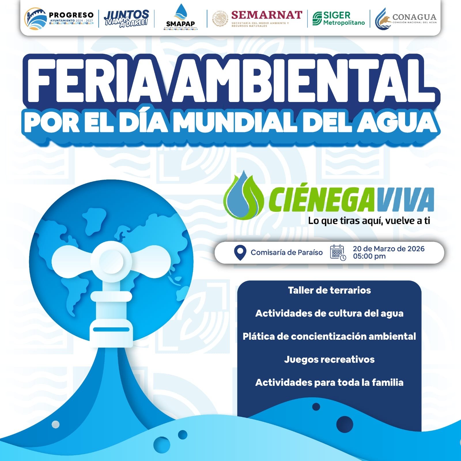 Erik Rihani invita a celebrar el Día Mundial del Agua en Progreso