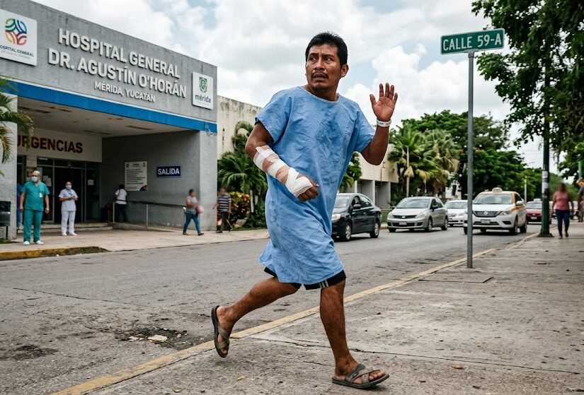 huye del hospital
